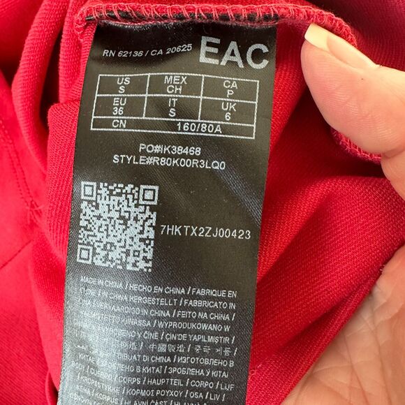 G by Guess Red Bodycon Silver Embellished V-Neck Sleeveless Mini Dress Small - Picture 9 of 14